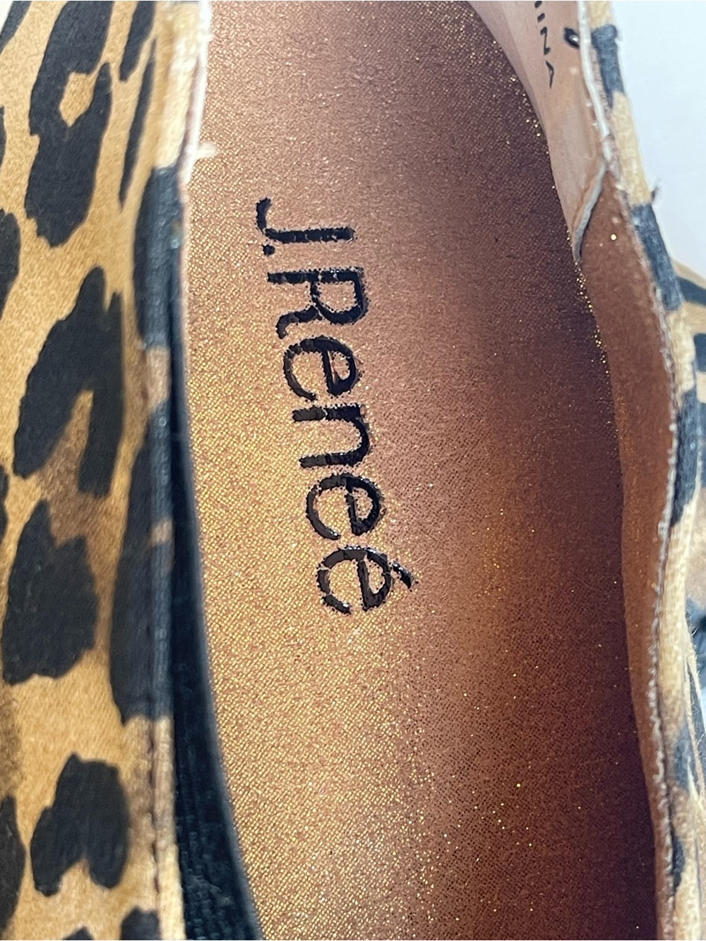 NEW J. RENEE DARVINA LEOPARD PRINT SLIP ON 1 INCH PLATFORM SNEAKER WOMENS SZ 6M - Picture 13 of 15